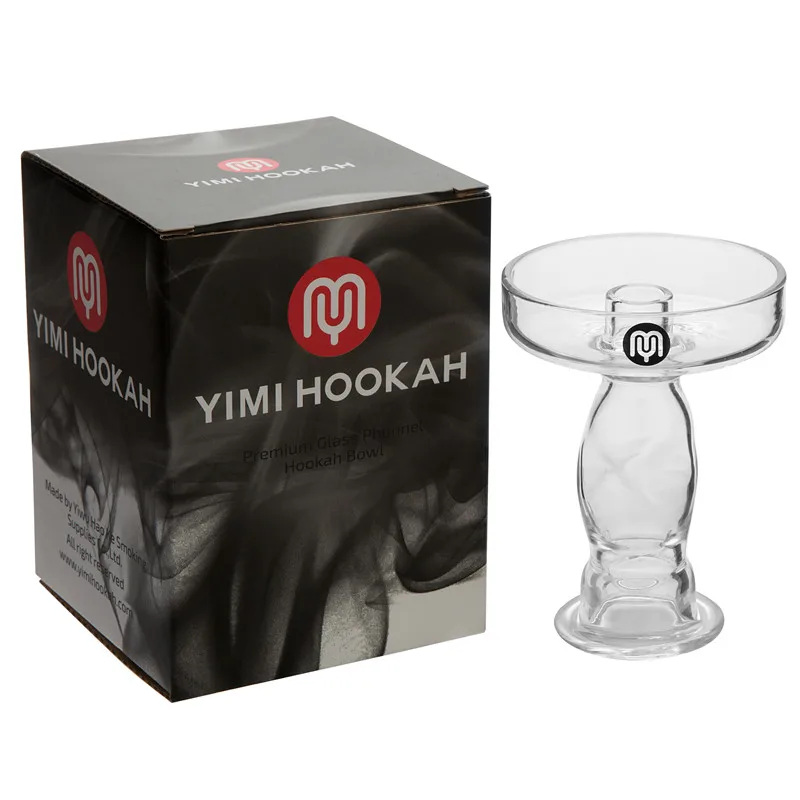 Yimi кальян уникальный дизайн стеклянная кальянная чаша Топ диаметр 7,7 см Высота 10,5 см голова кальяна силиконовая Втулка с подарочной коробкой