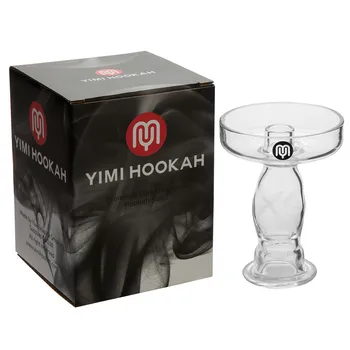

Yimi Hookah Unique Deisgn Glass Hookah Bowl Top Diameter 7.7cm Height 10.5cm Shisha Head Free Silicon Grommet WIth Gift Box