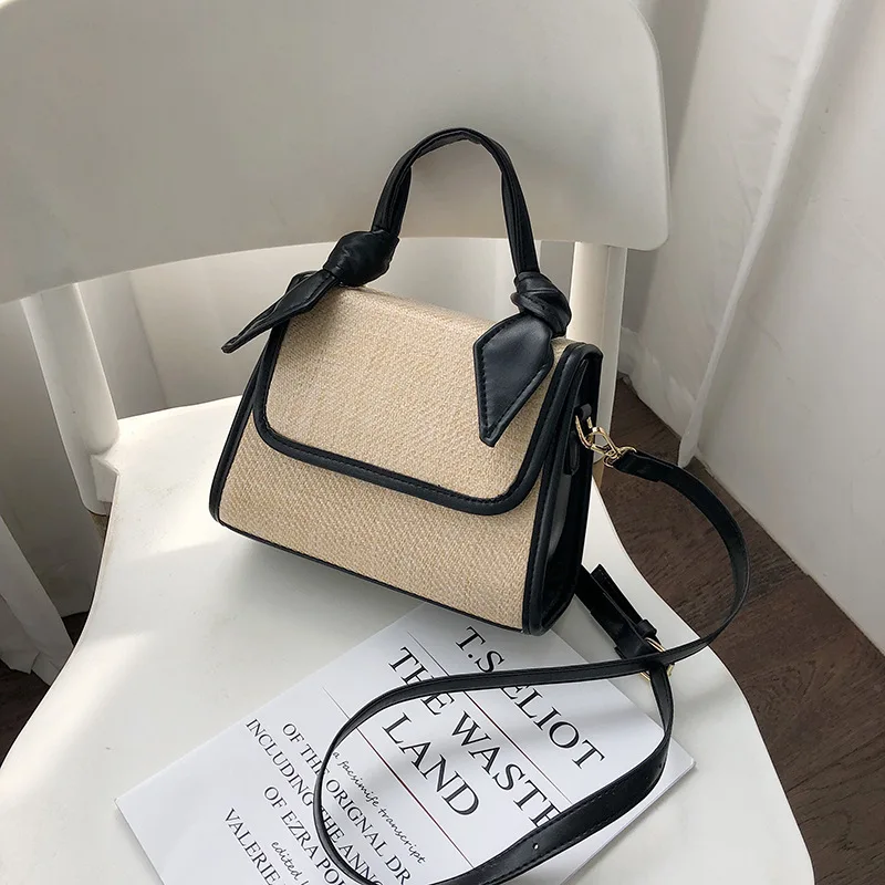 

2019 New Fashion Straw Large Beach Handbags Woven Rattan Square Shoulder Bag Women Summer Handmade Messenger Crossbody Bags