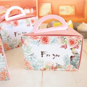 

Pink triangle portable Mousse cake box Cut pieces of pastry dessert Cheese packaging boxes