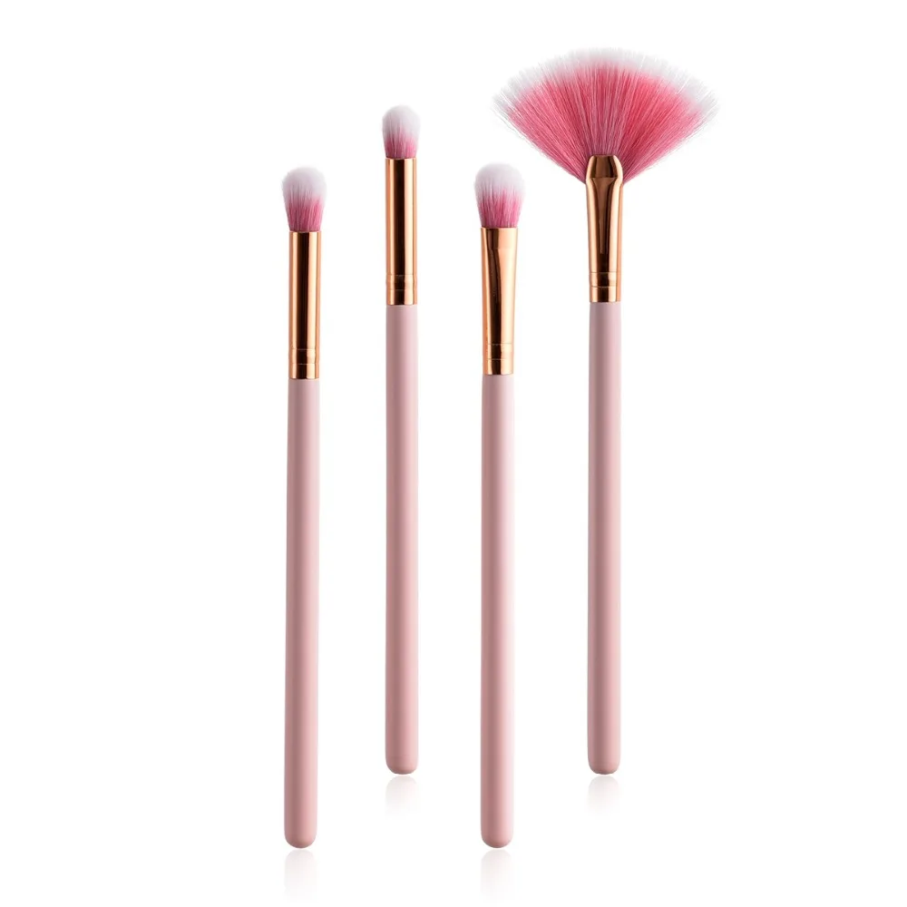 

KIMUSE 4pcs Wooden Foundation Cosmetic Eyebrow Eyeshadow Brush Makeup Brush Sets Tools Pincel Maquiagem