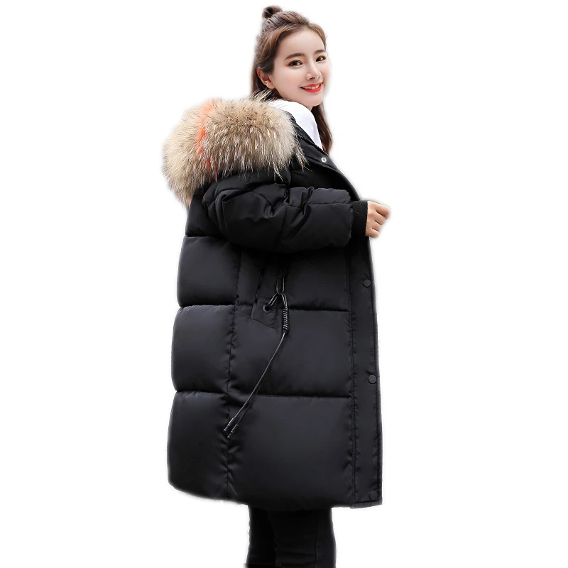 

Big Size Women Jackets woman parka Winter 2018 female Jacket Warm winter cotton coat women fur hoodies women's long parkas J1002