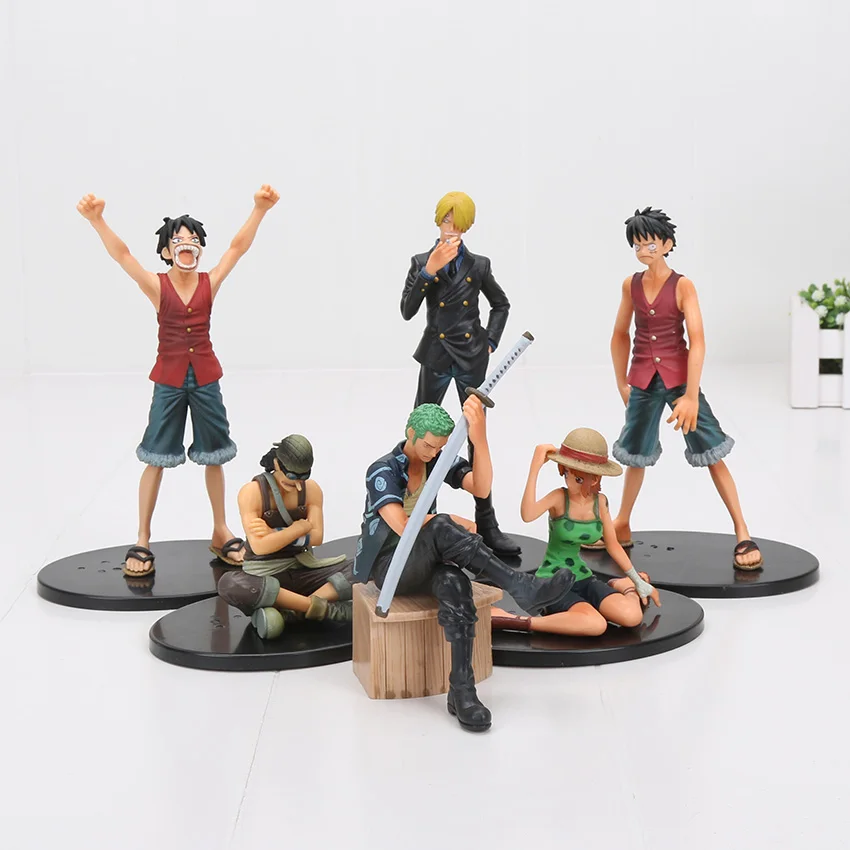 

2pcs/set Anime One Piece Figure Zoro Sanji Nami Usopp Luffy PVC Action Figures Collection Model Doll Toys Kids Birthday Gift