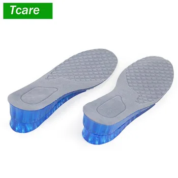 

1Pair Comfortable Soft Anti-Odour Breathable Invisible Height Increase 3-5cm Insoles with Velvet Cover, Honeycomb Design Inserts