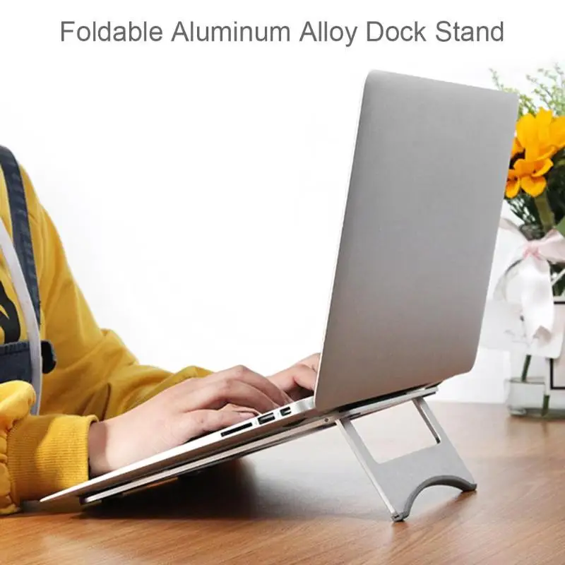 Multi Function Design Desktop Laptop Cooling Holder Foldable Aluminum Alloy Dock Stand Metal Bracket Support for Macbook Multi Function Design Desktop Laptop Cooling Holder Foldable Aluminum Alloy Dock Stand Metal Bracket Support for Macbook