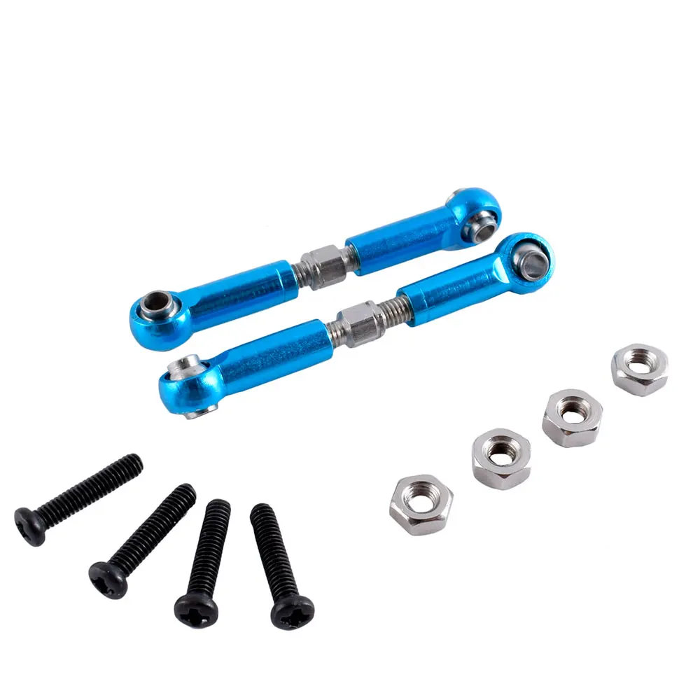 2pcs Aluminum Front Upper Suspension Arm Steering Linkage Rod Link For