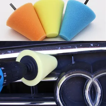 

mling Burnishing Foam Sponge Polishing Pad Car Polisher Tyres Wheel Wheel Hub Tool Polishing Machine Cone-shape Wheel Hubs Disk