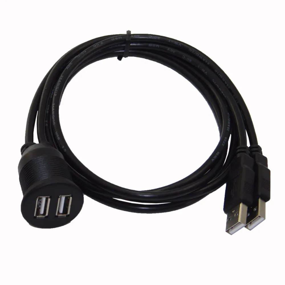 Удлинительный кабель Bochara с двумя USB портами 2 0 и для автомобилей грузовиков лодок