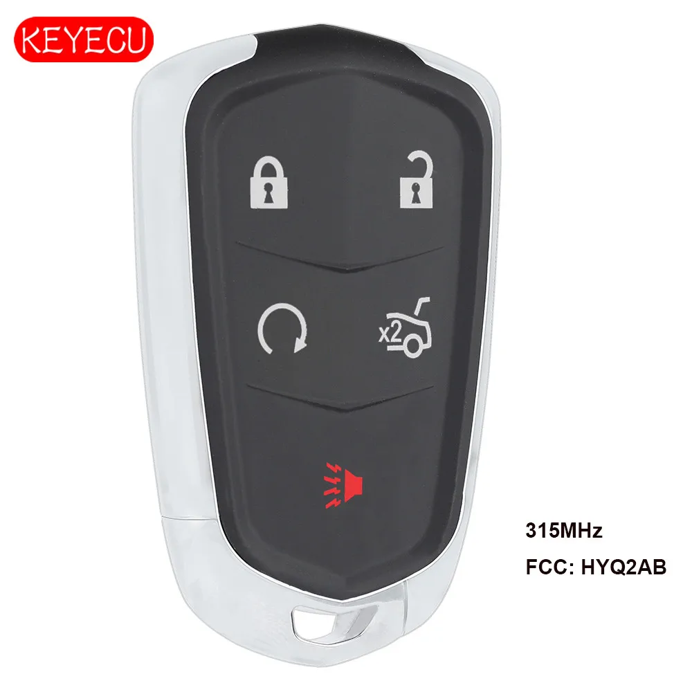 Keyecu Smart Remote Key Fob 5 Button 315MHz for Cadillac ATS CTS SRX XTS Escalade FCC: HYQ2AB | Автомобили и мотоциклы