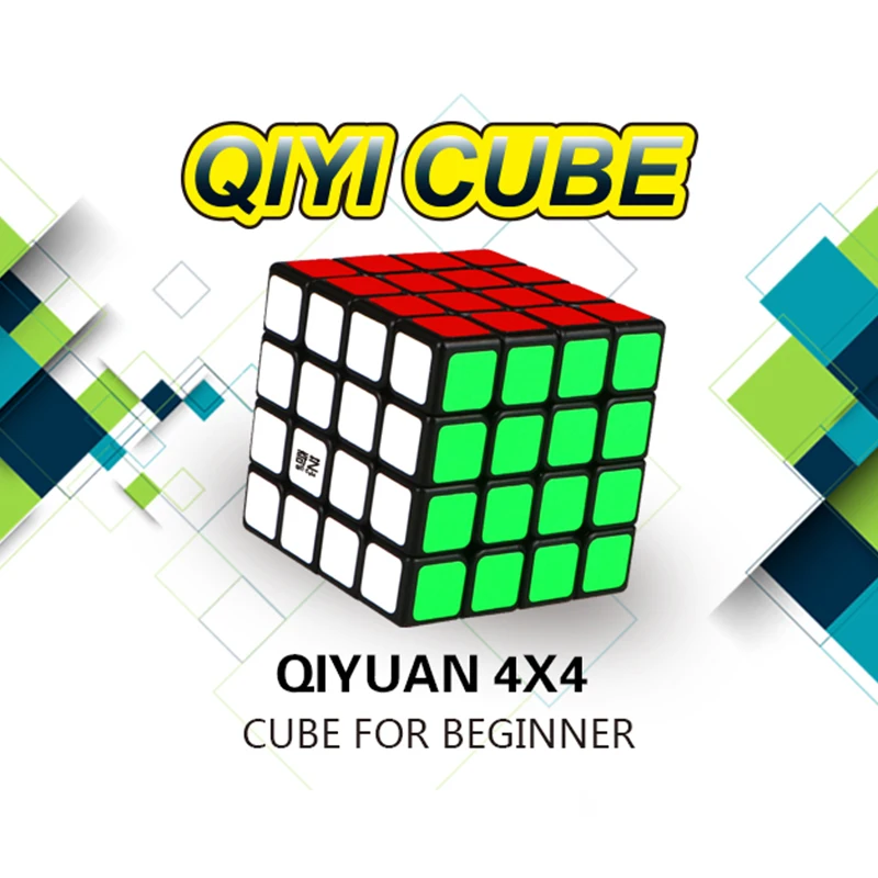 Magic Cube 4X4X4 QiYi QiYuan Stickerless Твист головоломки Скорость Cube 4x4 Обучающие игрушки Новичок игрушки для детей квадратный Cube