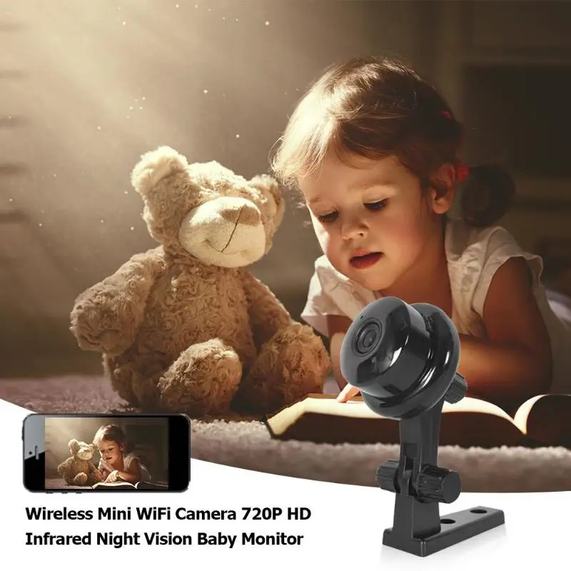 Беспроводная мини Wi-Fi камера 720P HD видео датчик инфракрасного ночного видения детектор движения видеокамера Детский Монитор Домашняя безопасность