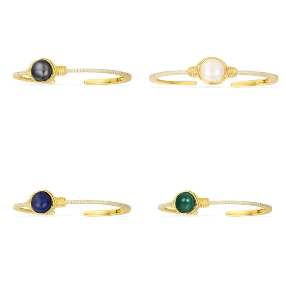 

Fashion Charm 100% Sterling Silver Original 1:1 High Quality Golden yellow Series Crystal Bracelet Women Jewelry Free Mail