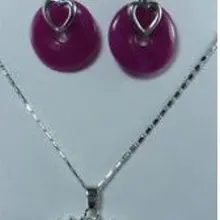 Ветер замечательный слово Gem красивая в форме сердца камень драгоценный камень колье серьги женские серебряные украшения