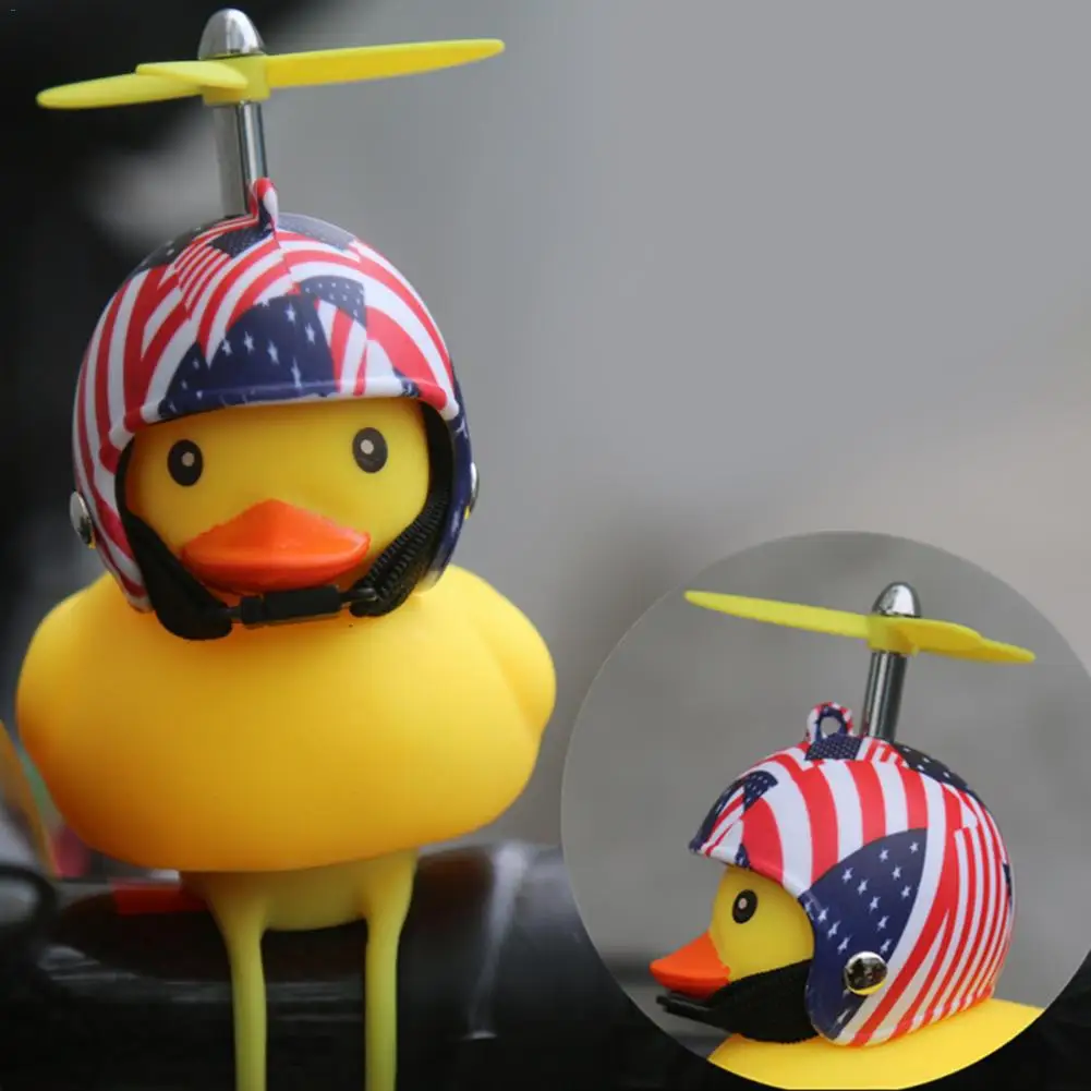 Discount Bike Horn Bicycle Lights Bell Lovely Cute Duck Squeeze Helmet Electric Car Horn Lamp for Children Adults 20