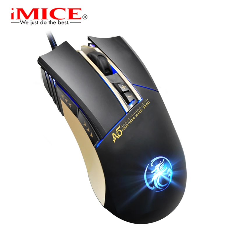 

iMICE A5 Professional 7 Buttons Optical Wired Gaming Mouse Four-color Breathing Lamp Gaming Mice Computer Gamer For PC Laptop