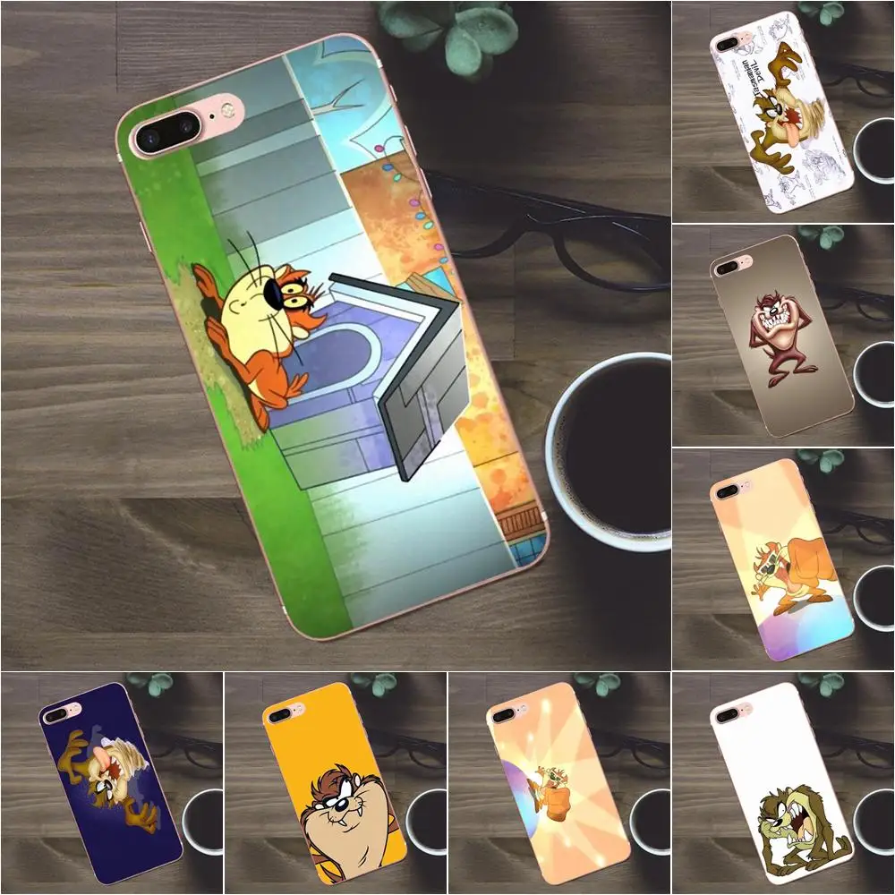 Bixedx Taz Looney Tunes для Apple iPhone 4 4S 5 5C SE 6 6S 7 8 Plus X Galaxy A3 A5 J1 J2 J3 J5 J7 2017 мягкая оптовая продажа