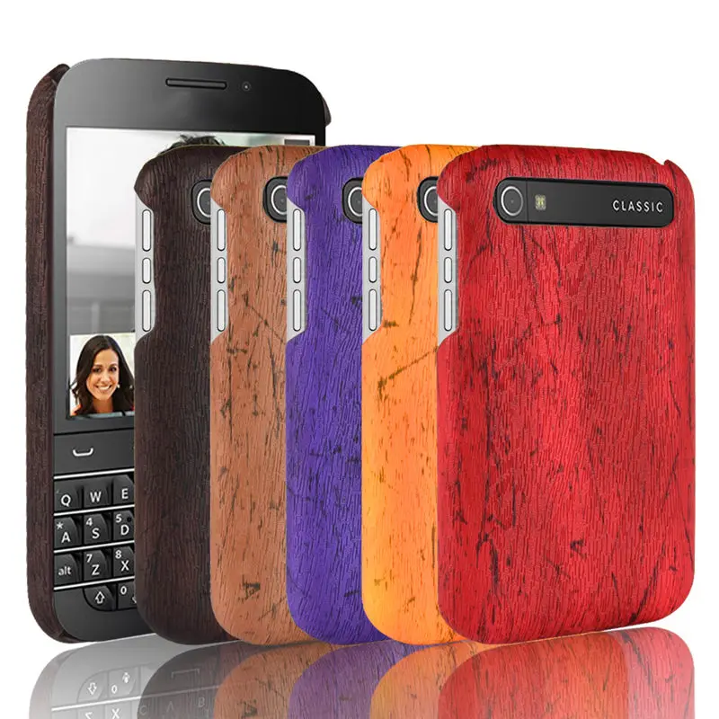 

For Blackberry Q20 Q30 Case Wood Pattern Hard PC+PU Leather Back Cover Hard Case for Blackberry Q20 Q30 Hard Cover Protector