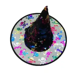 Взрослых женщин Мужская шляпа ведьмы для хэллоуина украшения аксессуары одеваются костюм аксессуар пух одноцветное Кепки A8
