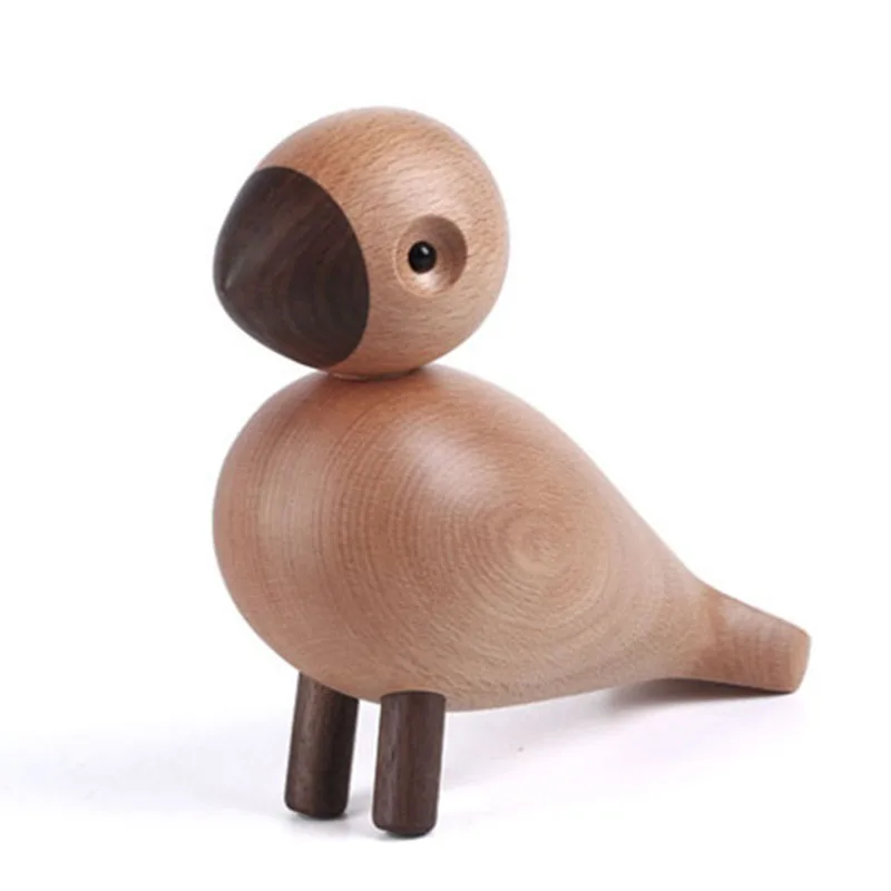 

Nordic Style Abstract Beech Wood Bird Fat Cute Lovely Wedding Decoration Gift Craft Exquisite Art Statue Figurine Model XMJMC08