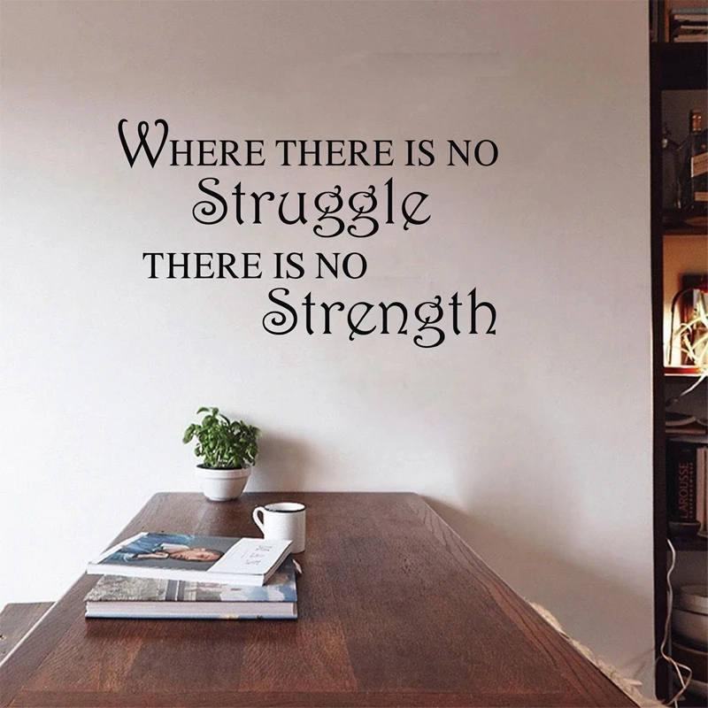 "where there is no struggle,there is no strength"Inspirational