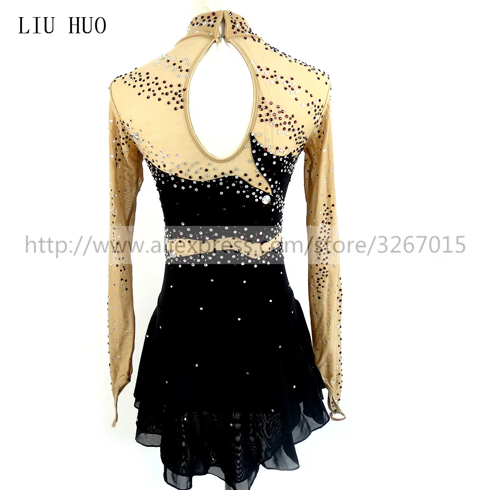 LIUHUO Ice Figure Skating Dress Women's Girls Black Aldult Competition  Performance Costume Leotard Rhythmic Gymnastics Roller - AliExpress  200000532