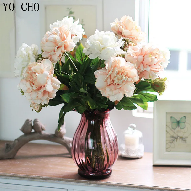 party fake flower 2 flower heads floral wedding arrangement home wedding decor silk peonies artificial peony - Silk Arrangements For Home Decor 2 party fake flower 2 flower heads floral wedding arrangement home wedding decor silk peonies artificial peony - Silk Arrangements For Home Decor 2