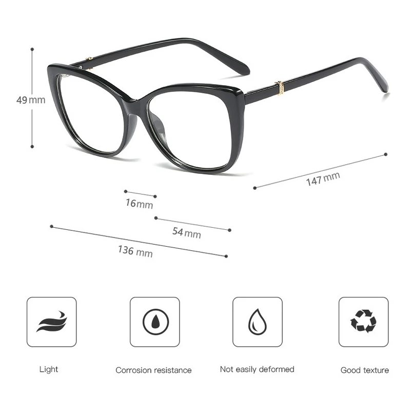 45930 TR90 квадратные очки кошачий глаз оправа для мужчин и женщин Оптические модные компьютерные очки