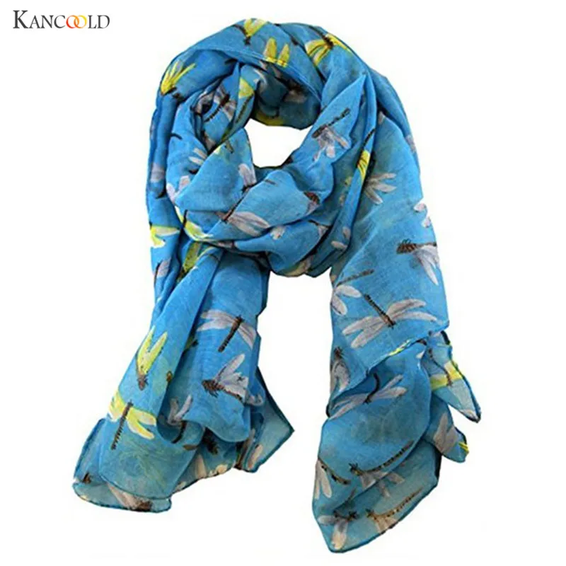 2017 Fashion Scarves Thin Chiffon Silk Scarf Spring And Autumn Accessories Women's Dragonfly