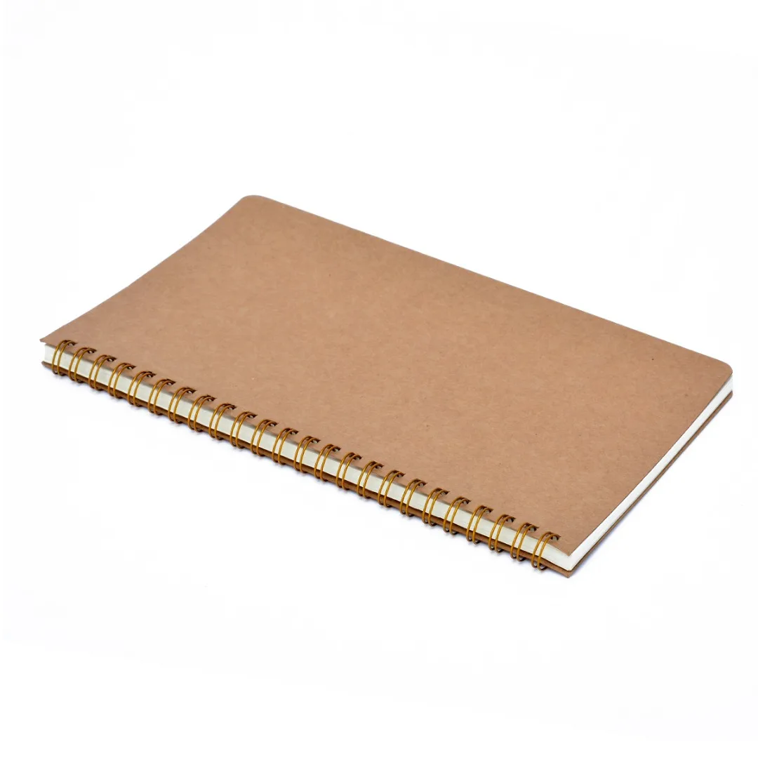 Solid Cardboard Cover Notebook A5 Medium Dotted Grid Spiral Journal 100 Pages Durable Notepad for Taking Note Diary Planning