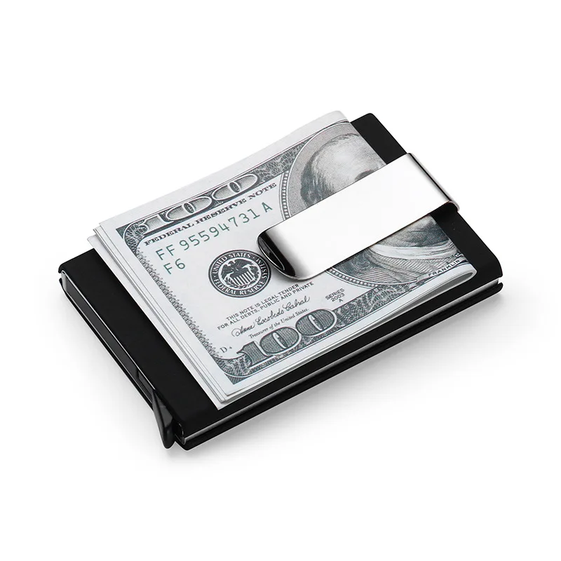 Men Women Credit Card holder Automatic Card Sets New Fashion Business ID Cards Aluminum Wallet Organizer Money Purse Bag PC0057 (6)