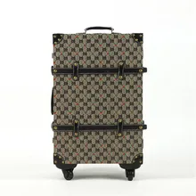 2016 British retro plaid suitcase trolley suitcase caster board chassis suitcase men and women 20-inch 24-inch hot free shipping
