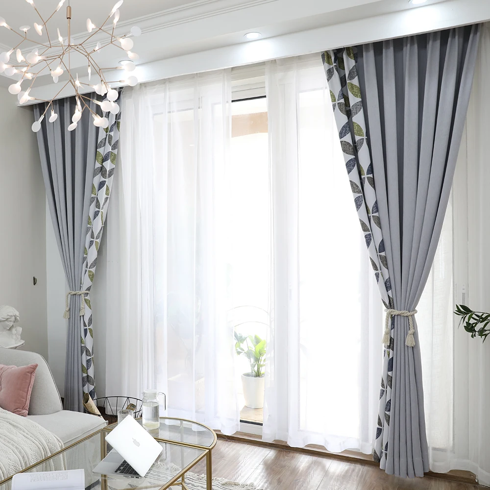 DSinterior 70-75% затенение современные blackout curtainfor окна спальни изготовление под заказ