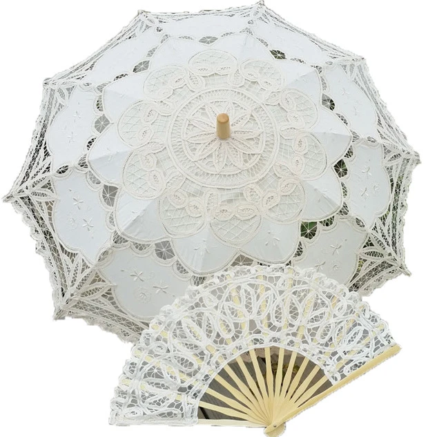 Wedding parasols and fans Clearance
