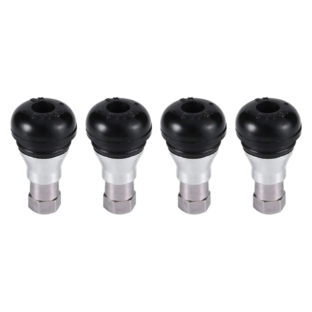 

4Pcs/Lot Chrome Alloy Tubeless Rubber Wheel Tire Valve Stems Complete TR412ac Chrome Caps for Car Motorcycle Accessories