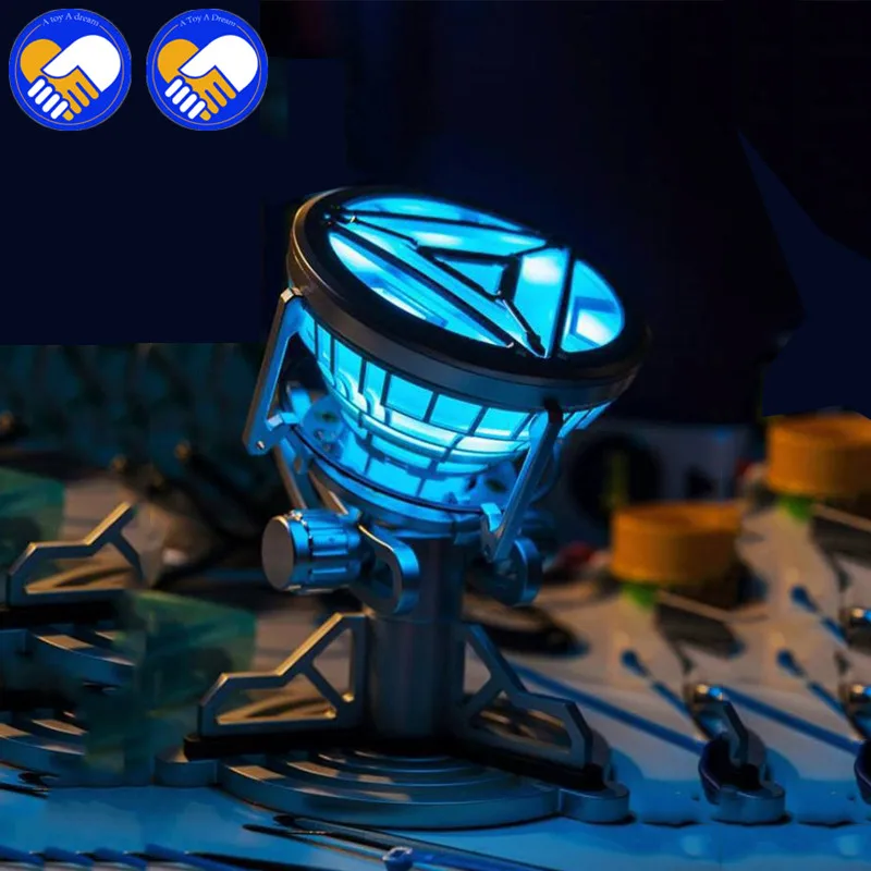 

NEW Hot 14-16cm MK43 MK46 1:1 Scale The Avengers Juguetes Anime Iron Man 3 Arc Reactor LED Light Action Figure Collection toys