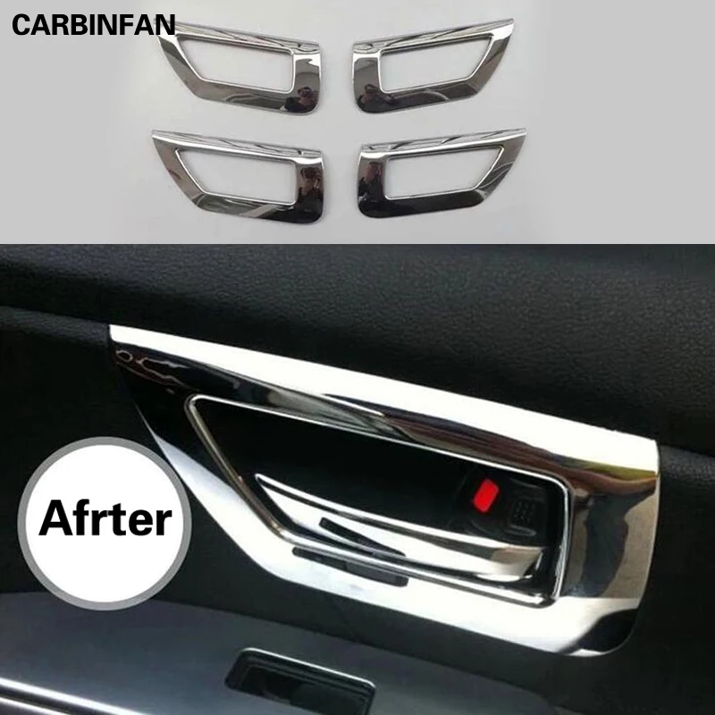 Car body Styling Cover Stick Trims ABS Chrome Door Inner Built Handle Bowl For Suzuki S-cross scross SX4 2014 2015 2016 2017 | Автомобили
