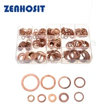 280pcs Professional 12 Sizes Solid Copper Washers Gasket Set Seal Flat Ring Assortment Kit With Box For Hardware Accessories omy 150pcs copper washers set solid copper washer gasket sealing ring assortment kit set with case 15 sizes for hardware tools