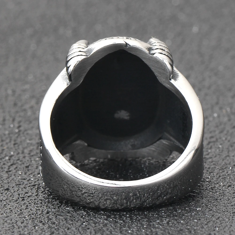 Персонализированные крутые мужские кольца с голубым камнем и кристаллами, обручальные кольца из нержавеющей стали для Мужчин, Ювелирные изделия 18 мм, широкие кольца, ювелирные изделия, Size7-12