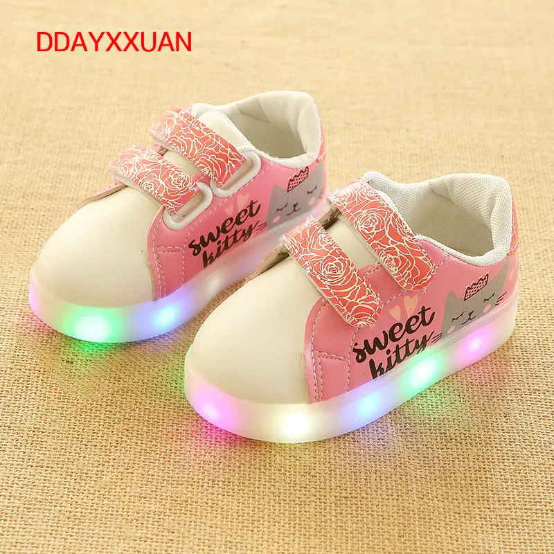 

New Kids Shoes Glowing Sneakers Spring Fashion Led Luminous Baby Boys Girls Casual Sports Shoes For Children Shoes With Light