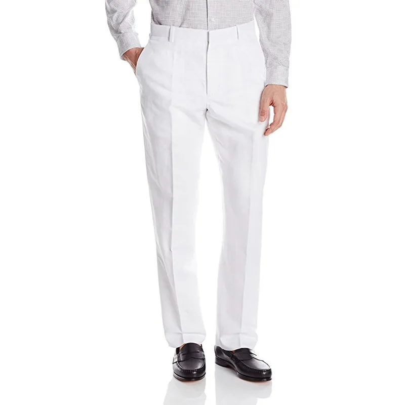 13-1 New Arrival Custom Made Men's Suit Pants Dress Pants Male Casual Long Trousers Slim Fit Flat Confirm Waistline Pants