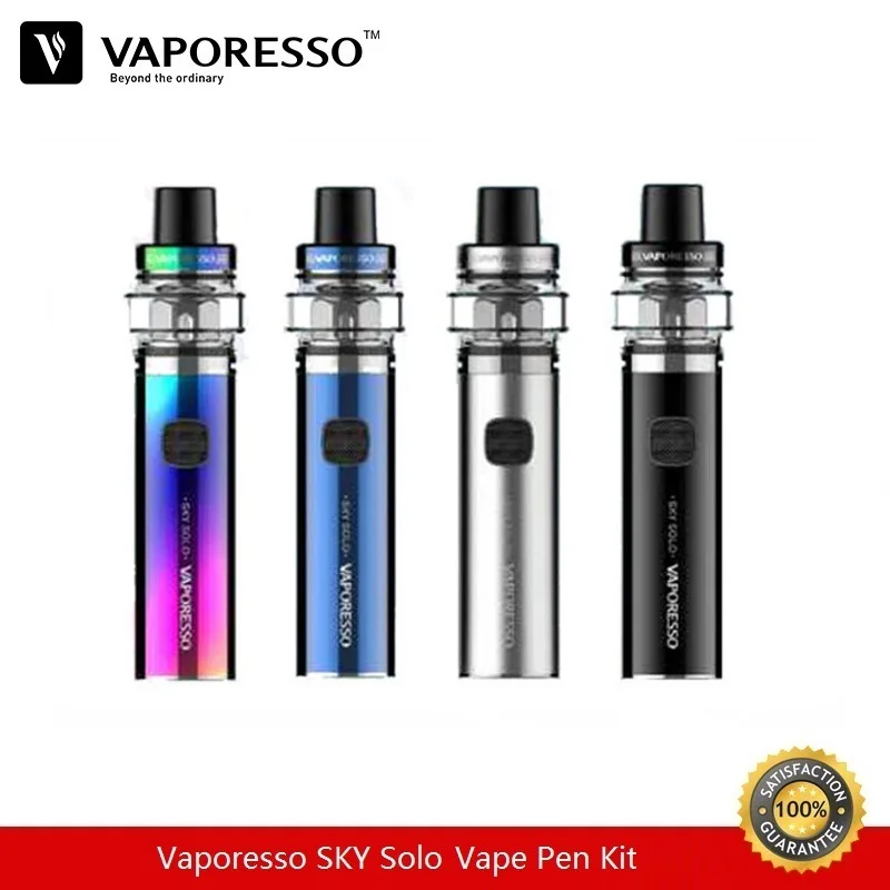 В наличии Vaporesso SKY Solo комплект Vape ручка 1500 мАч встроенный аккумулятор мод 3,5 мл бак с GT сеточной катушкой fit GT CCELL GT8 GT сеточная