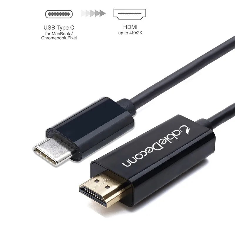 Кабель-адаптер USB 3 1 Type-C Thunderbolt to HDMI 4K 30HZ для Macbook 2016 Google Chromebook Pixel 2019 |