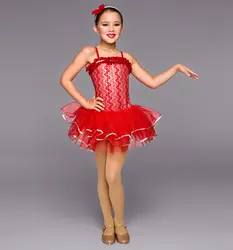 Новый красный принцесса девушка дети ту балетное платье Лирический Bailarina балет день рождения Производительность платье для танцев