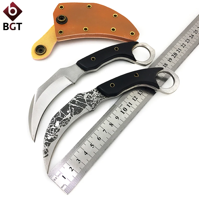 Карманный нож Karambit фиксированный охотничий резак для повседневного