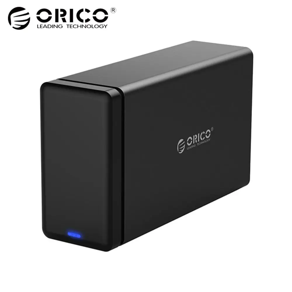 ORICO 2 Bay Aluminum Hard Drive HDD Dock Enclosure USB3.0 to SATA3.0 3.5 in HDD Case Support