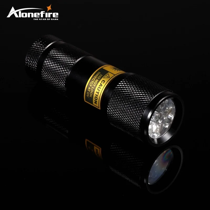AloneFire 9 LED uv led 9led 365 370nm фонарик для проверки крови Ультрафиолетовый детектор мочи