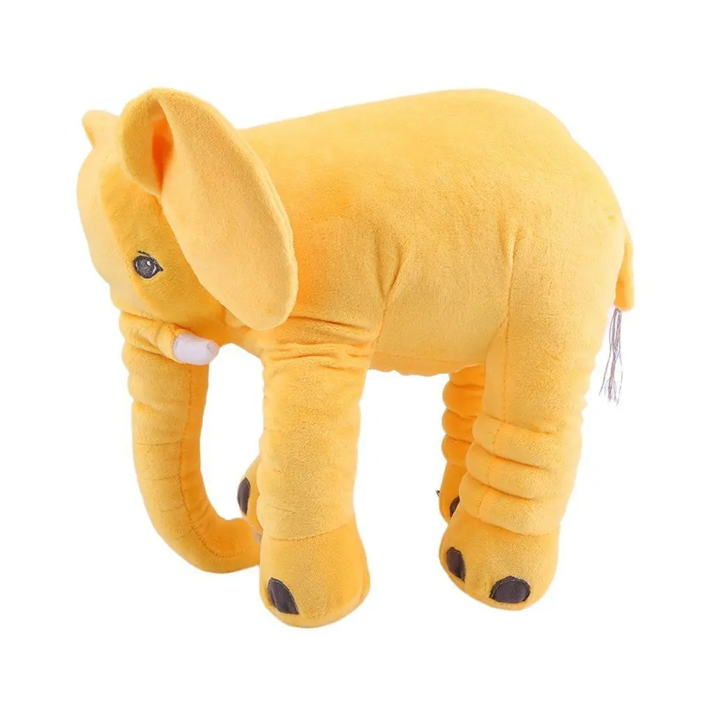 OCDAY мультфильм 60 см большое плюшевое чучело слонов Игрушка Дети Спящая задняя подушка слон кукла подарок на день рождения для детей - Цвет: Yellow