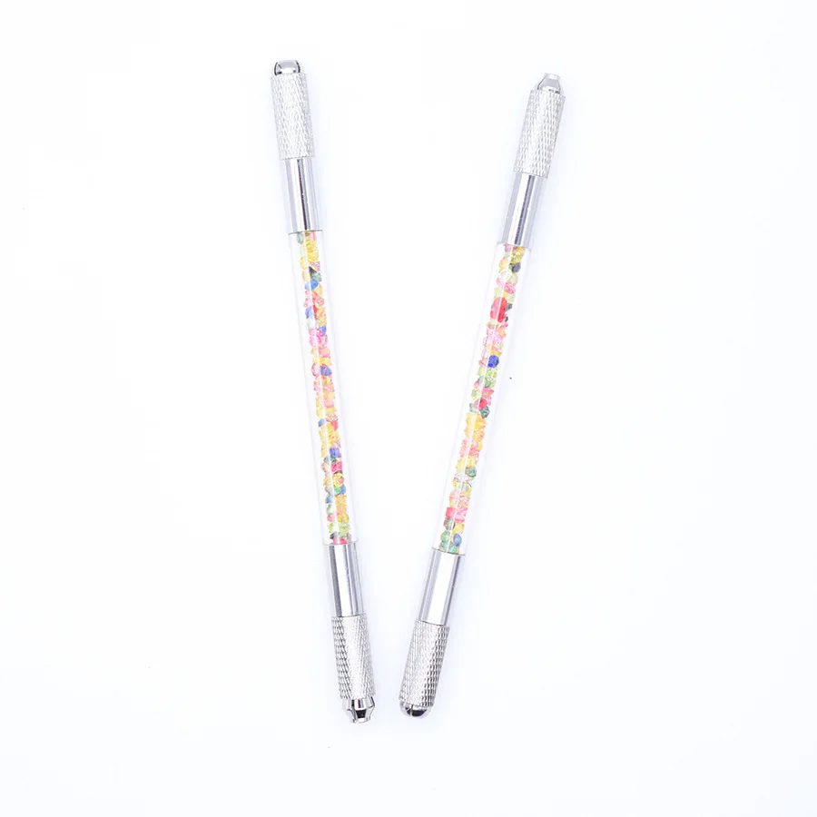 

5pcs Mix colors Double Heads Crystal Tebori Pen Microblading pen for 3D permanent makeup eyebrow tattoo manual pen