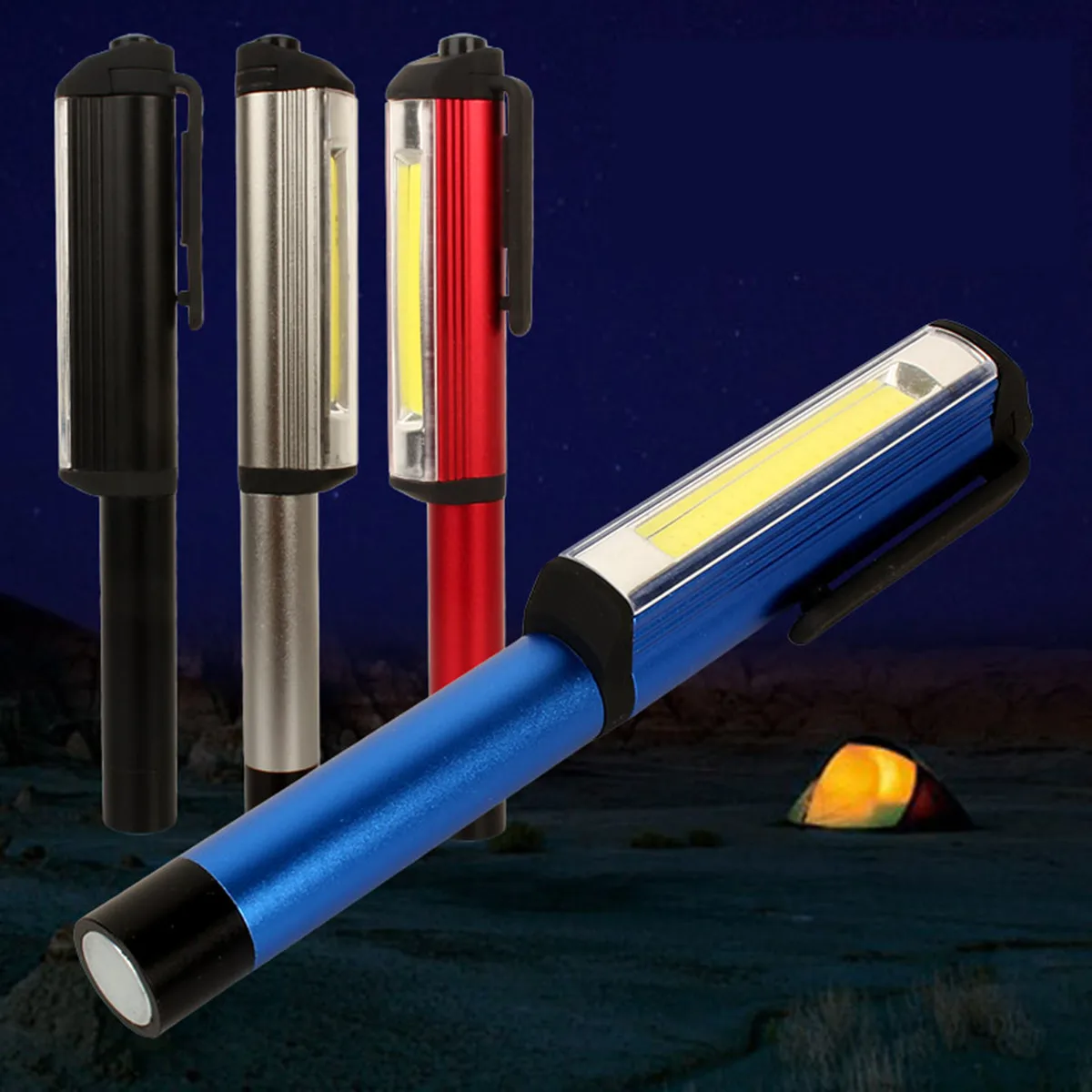 

Portable Work Light Lamp COB LED With Torch Magnetic Pen for Pocket Torch/Inspection Light Camping Fishing Workshop Use Hiking