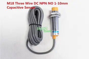 

5Pcs M18 Three Wire DC NPN NC 1-10mm distance measuring capacitive proximity switch sensor -LJC18A3-B-Z/AX